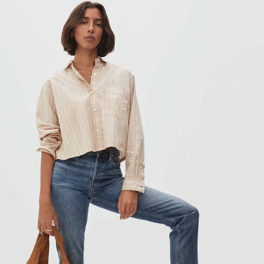 Everlane cotton way-short button down shirt